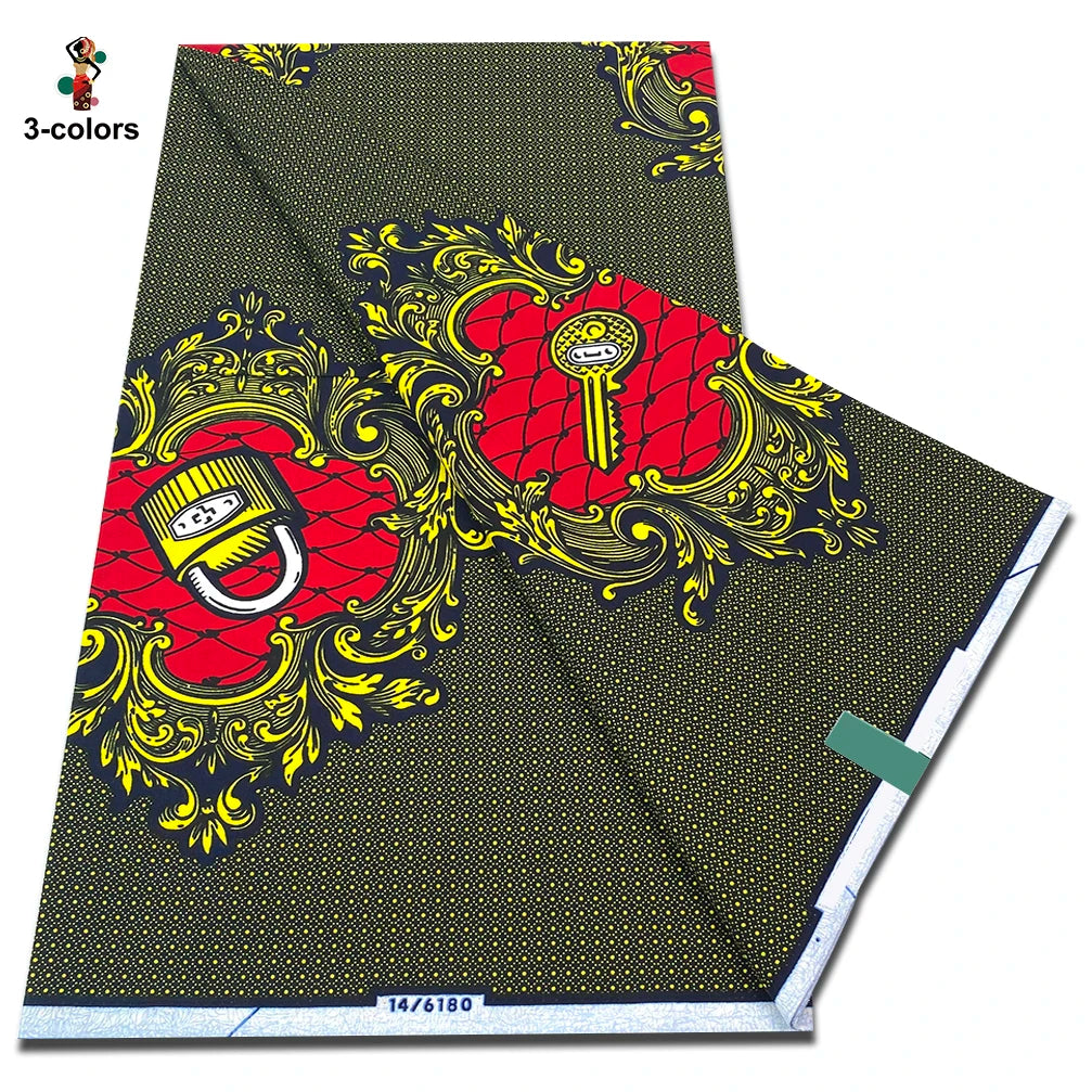 New Arrival High Quality Original 100% Cotton Wax Print Guaranteed Veritable Ankara African Real Wax Fabric Soft Pagne for Dress