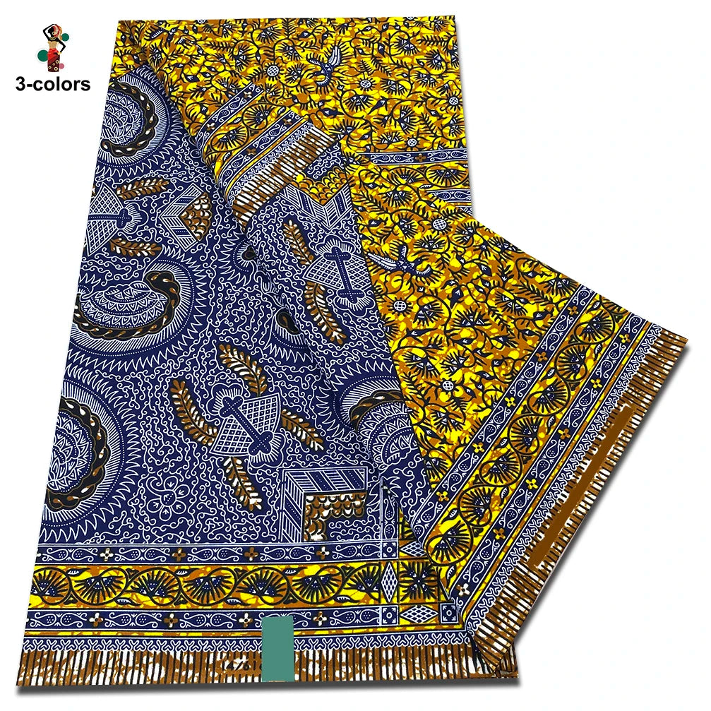New Arrival High Quality Original 100% Cotton Wax Print Guaranteed Veritable Ankara African Real Wax Fabric Soft Pagne for Dress