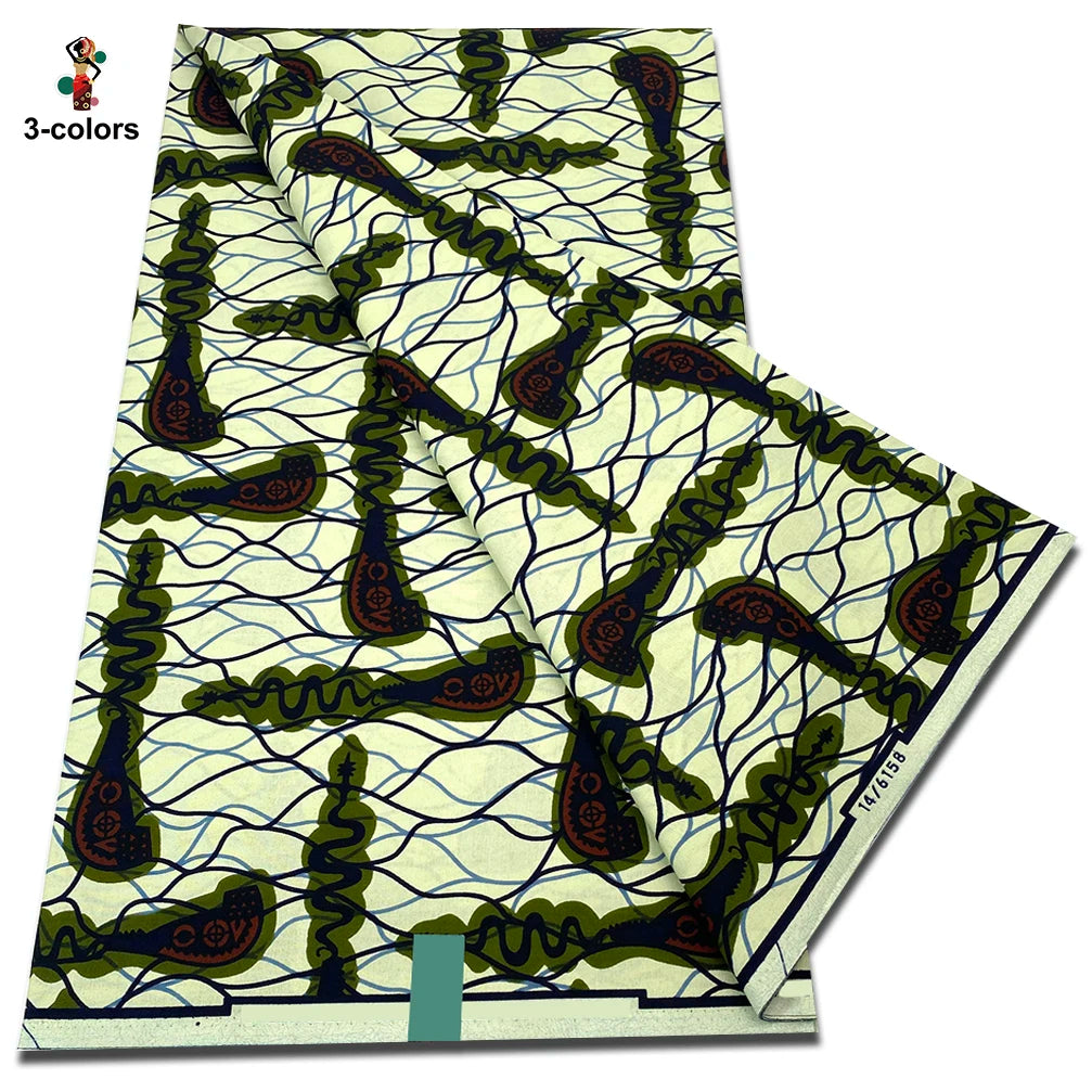 New Arrival High Quality Original 100% Cotton Wax Print Guaranteed Veritable Ankara African Real Wax Fabric Soft Pagne for Dress