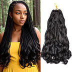 French Curls Braiding Hair Synthetic Hair Spiral Curls Braids Hair Pre Stretched Loose Wave Braiding Hair Extensions For Women