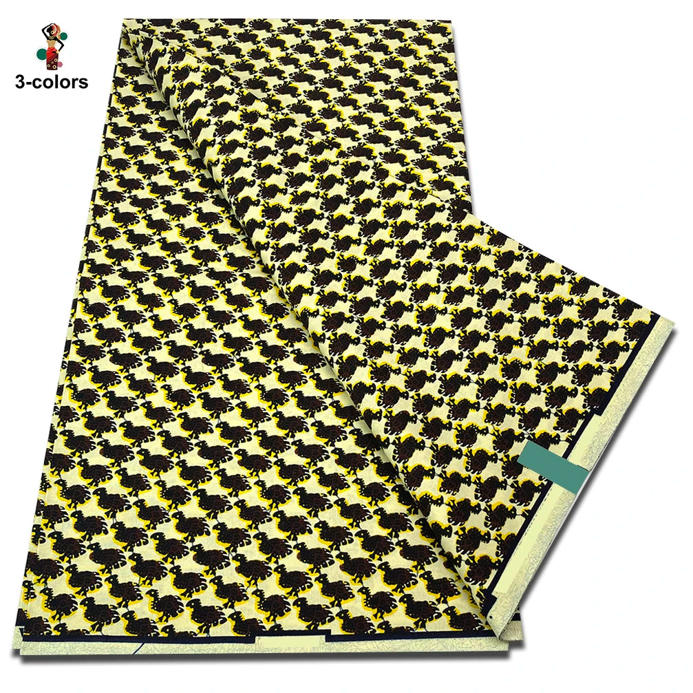New Arrival High Quality Original 100% Cotton Wax Print Guaranteed Veritable Ankara African Real Wax Fabric Soft Pagne for Dress