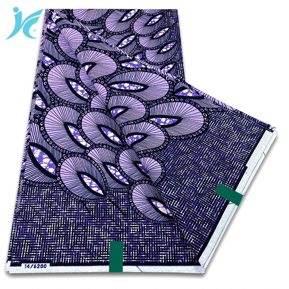 Ankara Wax Fabric 6 Yards High Quality African Wax Print Fabric 100% Cotton Soft Dutch Hollandais Fabric for Men&Women Dresses