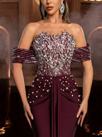 Caroline Charming Mermaid Evening Dresses for Women Off the Shoulder Lace Appliques Saudi Arabric Vestidos De Fiesta Customized