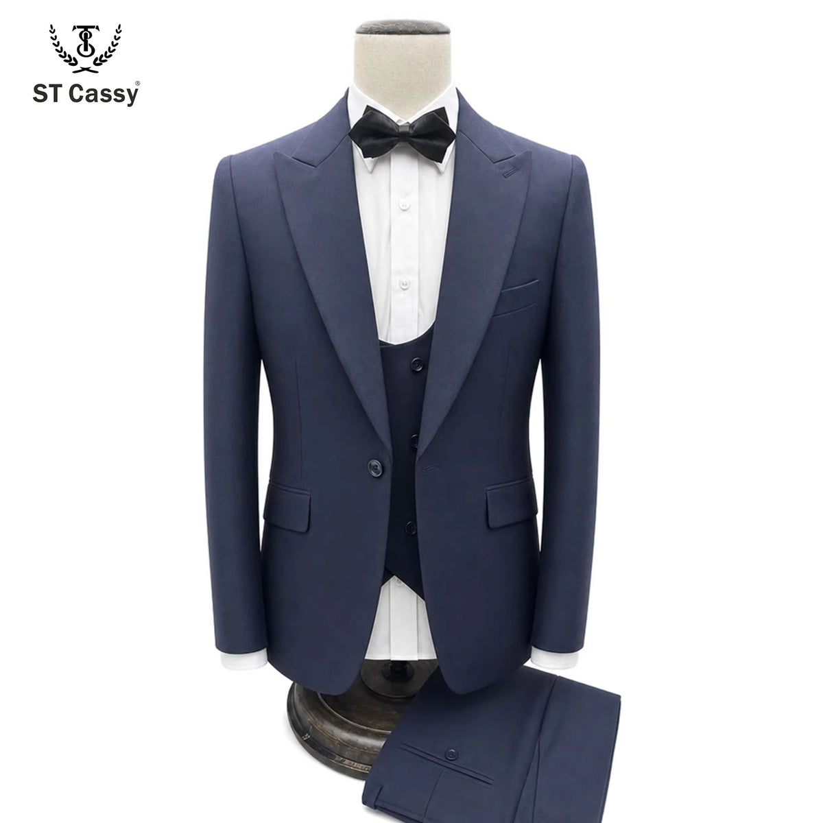 Elegant Man Suits High Quality 3 Piece (Jacket + Vest + Pants) Slim Fit Formal Office and Leisure Banquet Groom's Suit